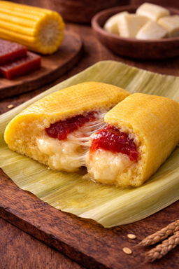 Pamonha Romeu e Julieta (Queijo com Goiabada)